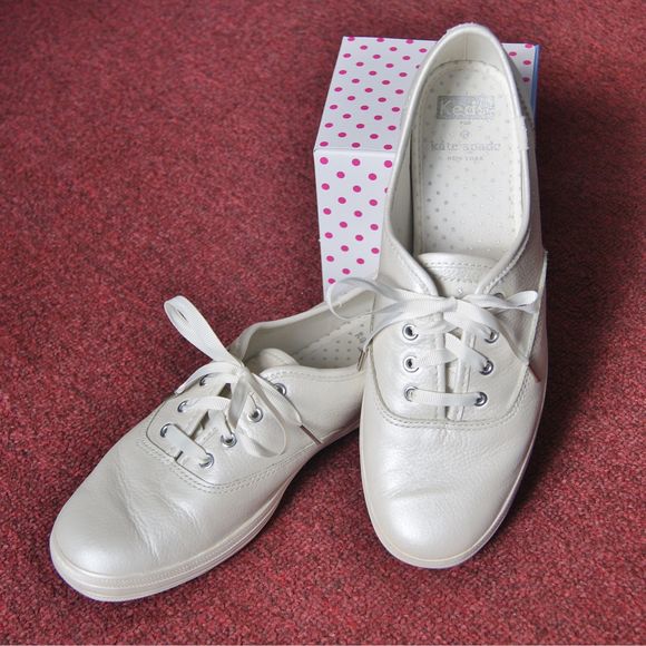 keds Shoes - Kate Spade X Keds • Pearl White Champion Shoe